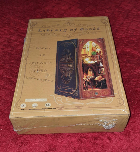 Diy library books wooden - diy, 3d