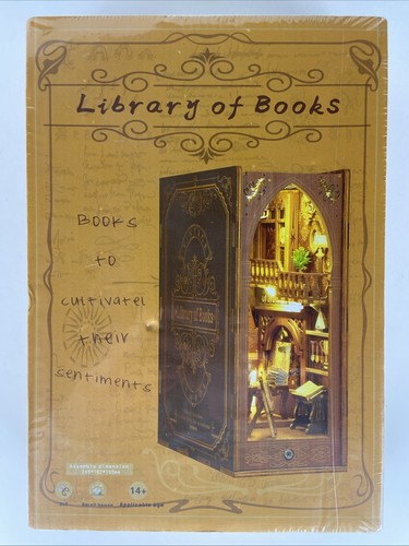 Diy library books - of, wooden